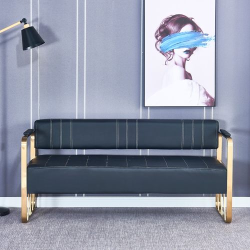 理发店沙发等候椅轻奢发廊专用美容美发休息沙发美发店候客区椅子