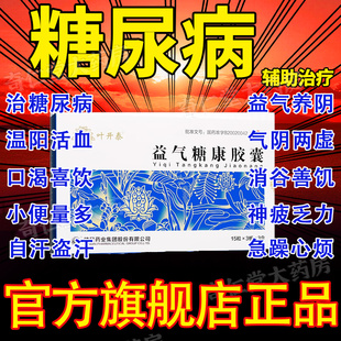 益气糖康胶囊健民药业旗舰店叶开泰牌辅助治疗糖尿病特效降血糖药