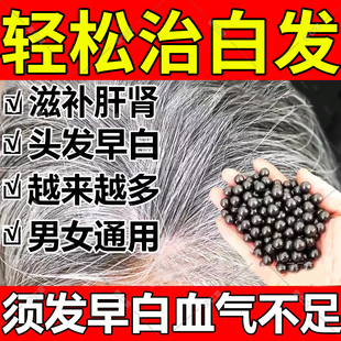 补肾养血丸白发治根转黑官方旗舰店补肝肾益精养血黑发治白发的药