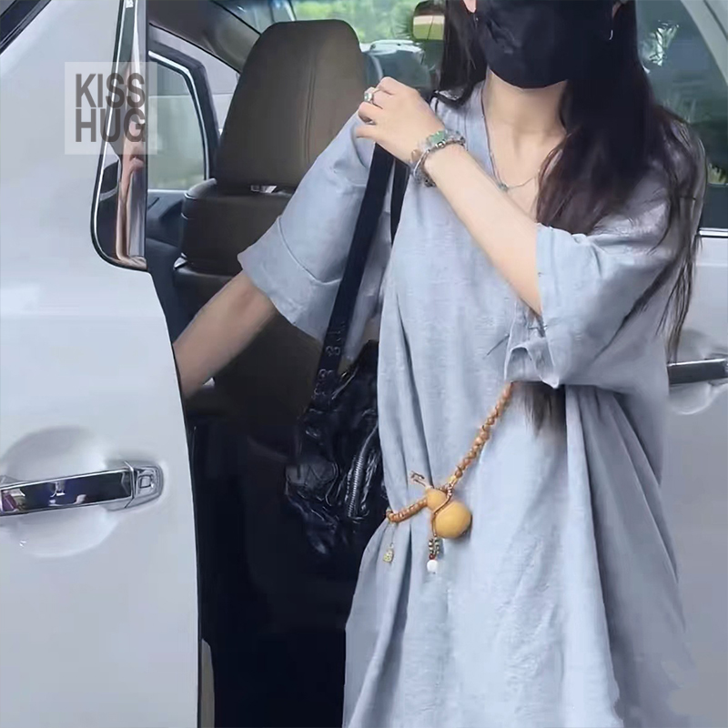 国风木质长款项链可斜挎葫芦文玩配饰杨大幂新中式旗袍幂百搭背链