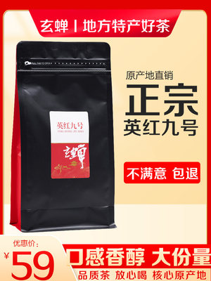 玄蝉茶叶正宗英德红茶英红九号浓香型茶叶广东特产红茶袋装100g