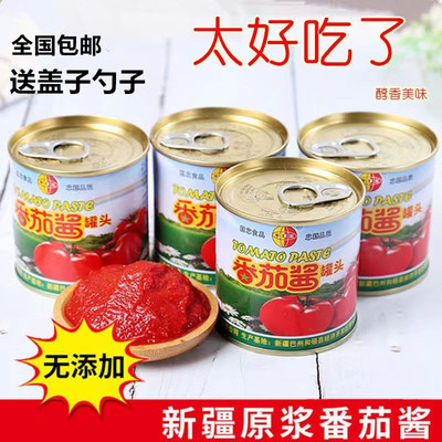 4罐198g新疆大疆丰德半球红番茄酱家庭装儿童罐头无添加小包装