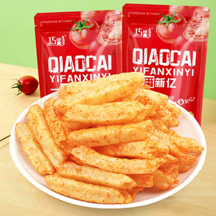 番茄味空心薯条超大包200克便宜追剧宿舍小零食好吃的小吃批发