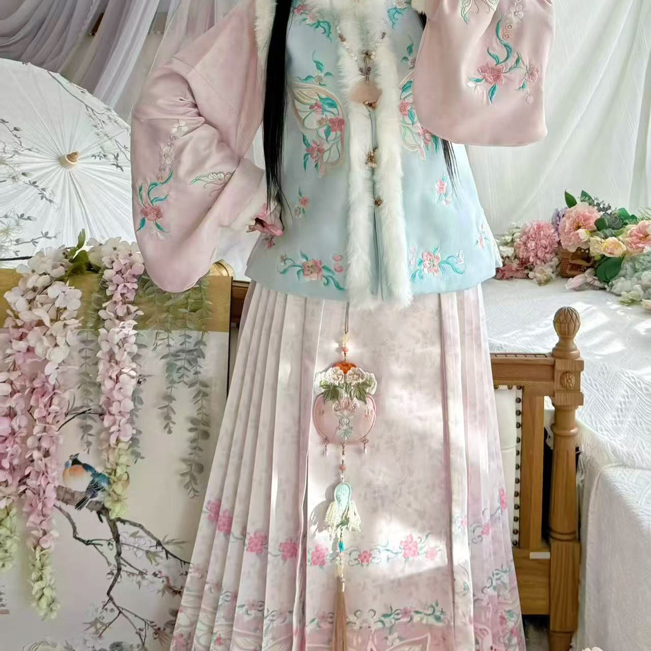 明制圆领比甲日常马面裙秋冬汉服