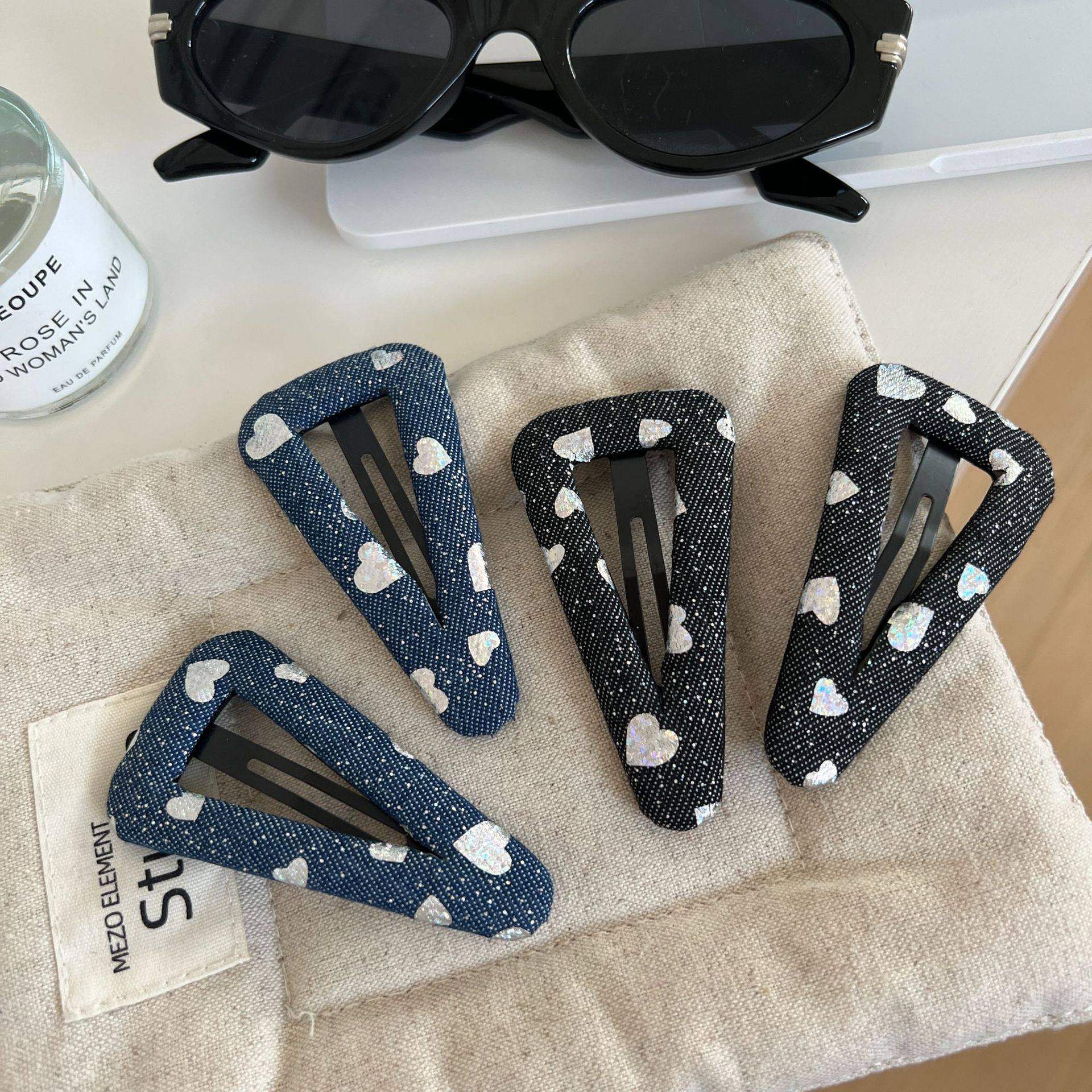 韩国牛仔银色爱心发夹女侧边夹对夹简约发饰前额刘海bb夹子头饰新,饰品/流行首饰/时尚饰品新,发饰,淘宝优惠券,粉丝福利购,淘宝优惠卷