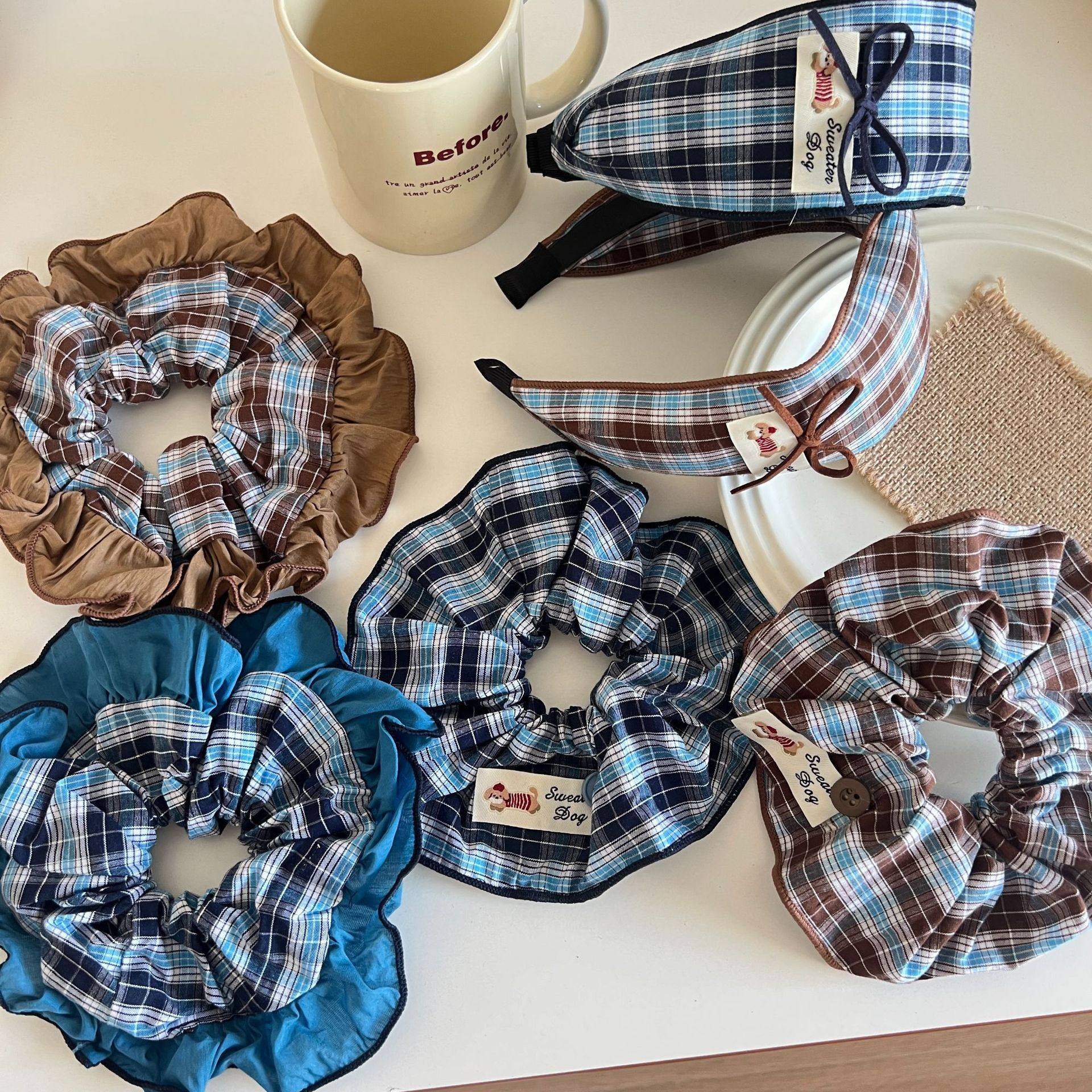 学院风格纹小熊贴布方巾发圈大肠圈少女侧马尾发绳扎头发皮筋发饰,饰品/流行首饰/时尚饰品新,发饰,淘宝优惠券,粉丝福利购,淘宝优惠卷