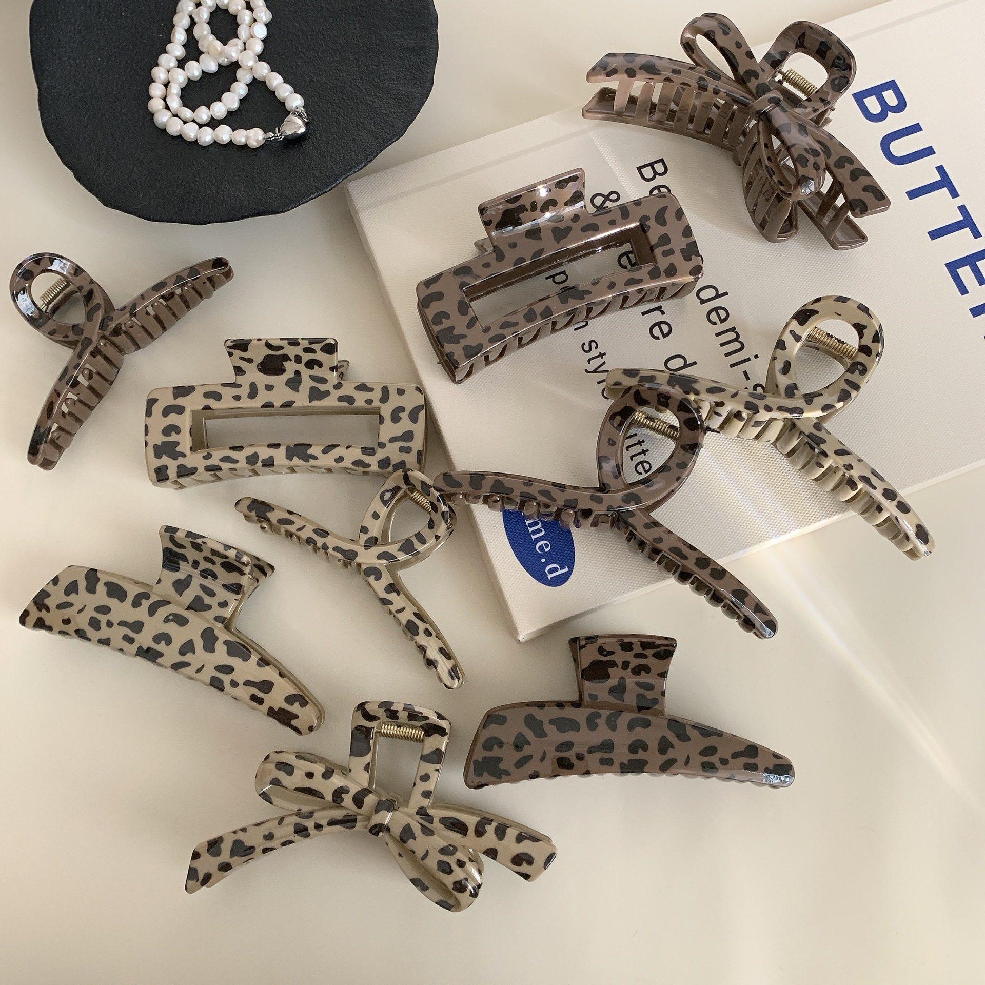 高级感大号豹纹抓夹简约复古盘发发卡网红后脑勺发量多气质鲨鱼夹,饰品/流行首饰/时尚饰品新,发饰,淘宝优惠券,粉丝福利购,淘宝优惠卷