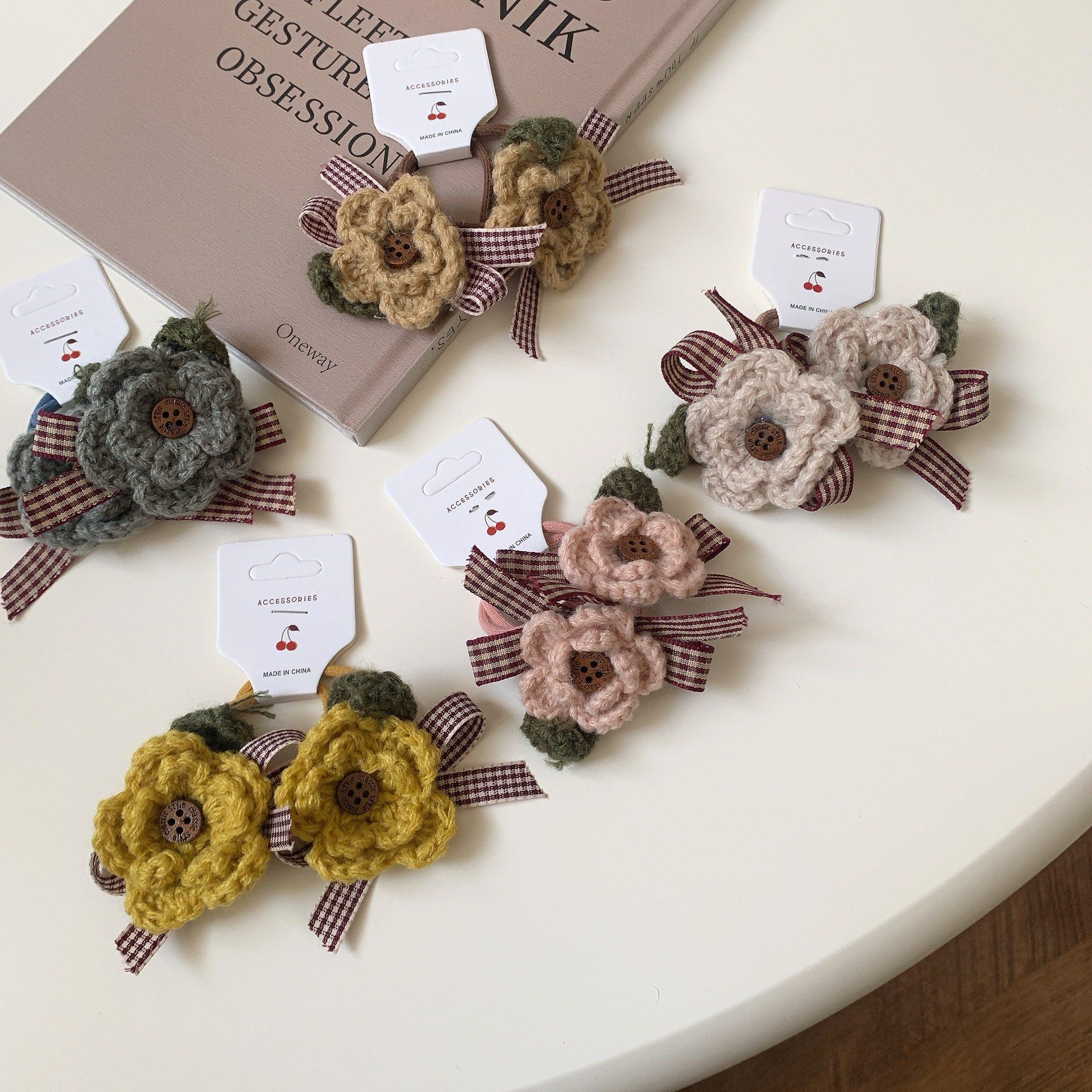 秋冬新款针织复古红色格子花配件 diy服饰发饰发夹手机壳装饰辅料,饰品/流行首饰/时尚饰品新,发饰,淘宝优惠券,粉丝福利购,淘宝优惠卷