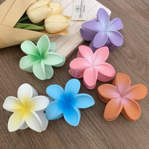 夏日鸡蛋花朵抓夹欧美小众设计emijay同款辣妹发夹后脑勺盘发发饰