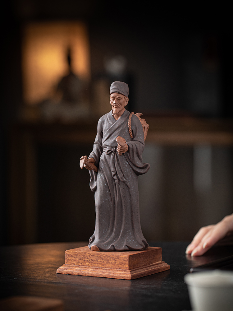 古代神医名医李时珍茶宠摆件紫砂历史人物家居茶室博古架摆设装饰