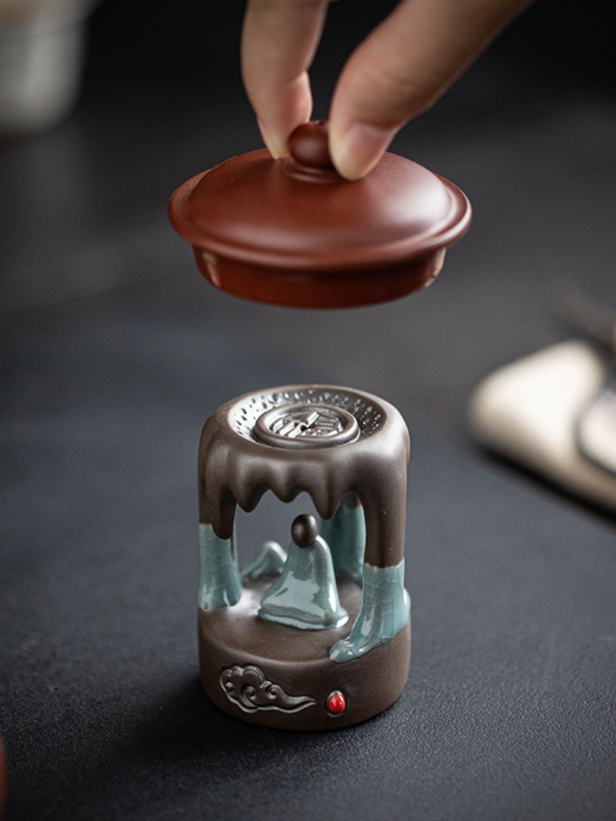 创意哥窑盖置托陶瓷壶盖托碗盖子家用茶具配件茶道零配镇纸搁置架,餐饮具,茶道/零配,淘宝优惠券,粉丝福利购,淘宝优惠卷