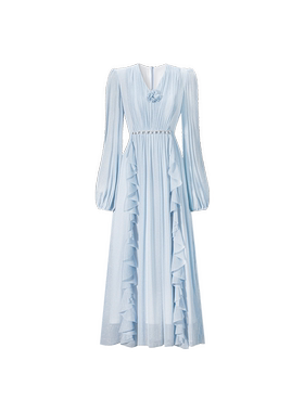 【七七酱直播间】CHICHY法式系列漂亮长袖薄纱连衣裙CC8B006252