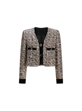 【七七酱直播间】CHICHY独特重工小香风洋气粗花呢上衣CC2J002251