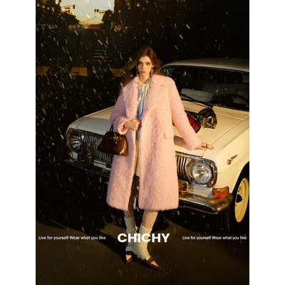 【添添kindiy】 CHICHY洋气温暖皮草长款外套CV4G005254