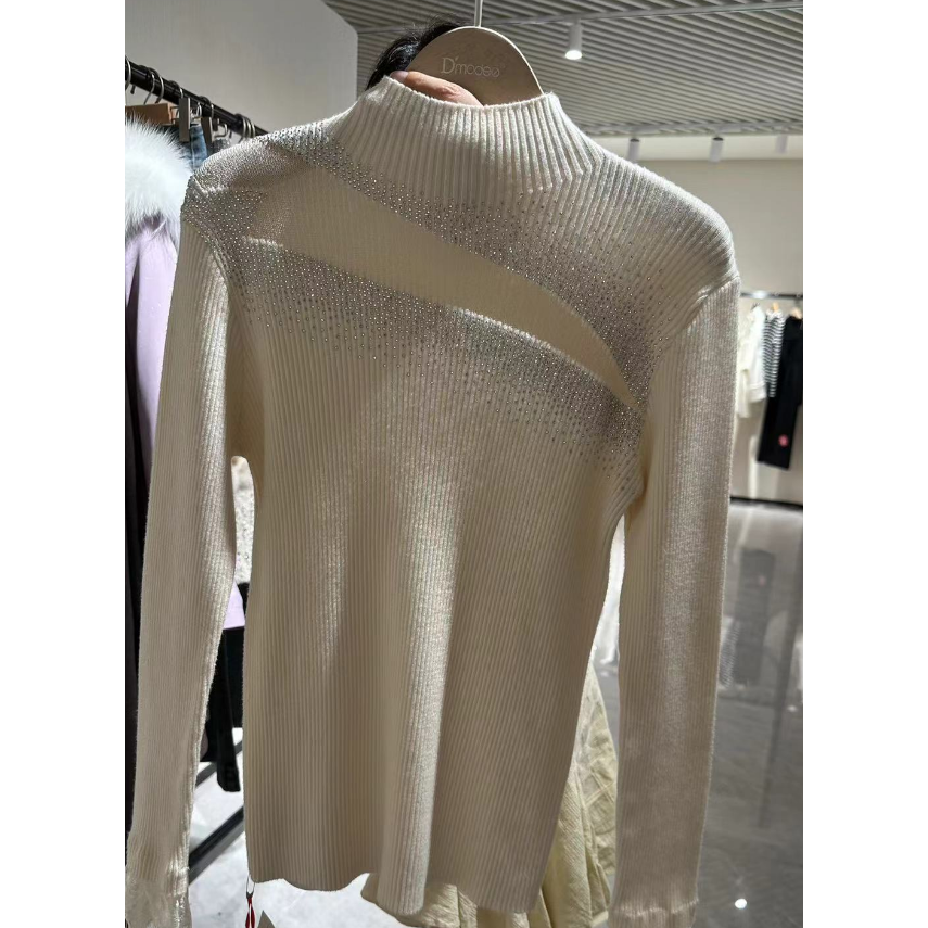 【薇薇专享】CHICHY洋气修身长袖套头毛衫CW0D006244