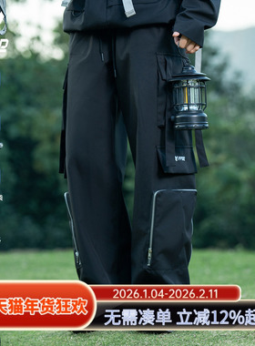 ppge休闲裤2025新款情侣款户外徒步工装裤女轻运动宽松冲锋长裤子