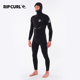 澳洲RIPCURL E雷湿衣男4 3mm无拉链保暖速干带帽冲浪服浮潜潜水服