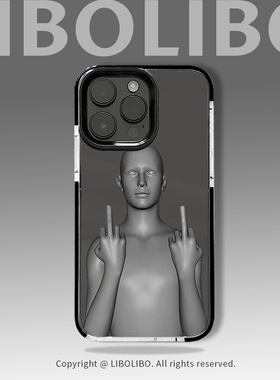 哩卜哩卜赛博朋克适用苹果16手机壳新款iPhone17promax黑边硬壳女11保护套x13pro全包防摔12小众15plus个性男