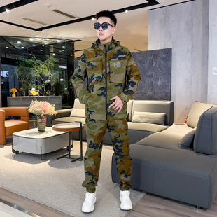 迷彩服套装男结实耐磨防撕裂工作服工地工装干活弹力劳保服春秋季