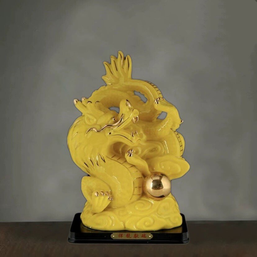 陶瓷十二生肖招财龙创意摆件摆设动物工艺礼品