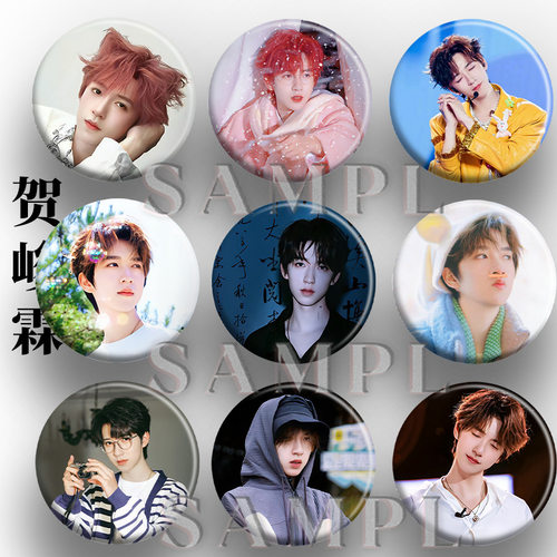 贺峻霖镭射吧唧应援饭制徽章谷子