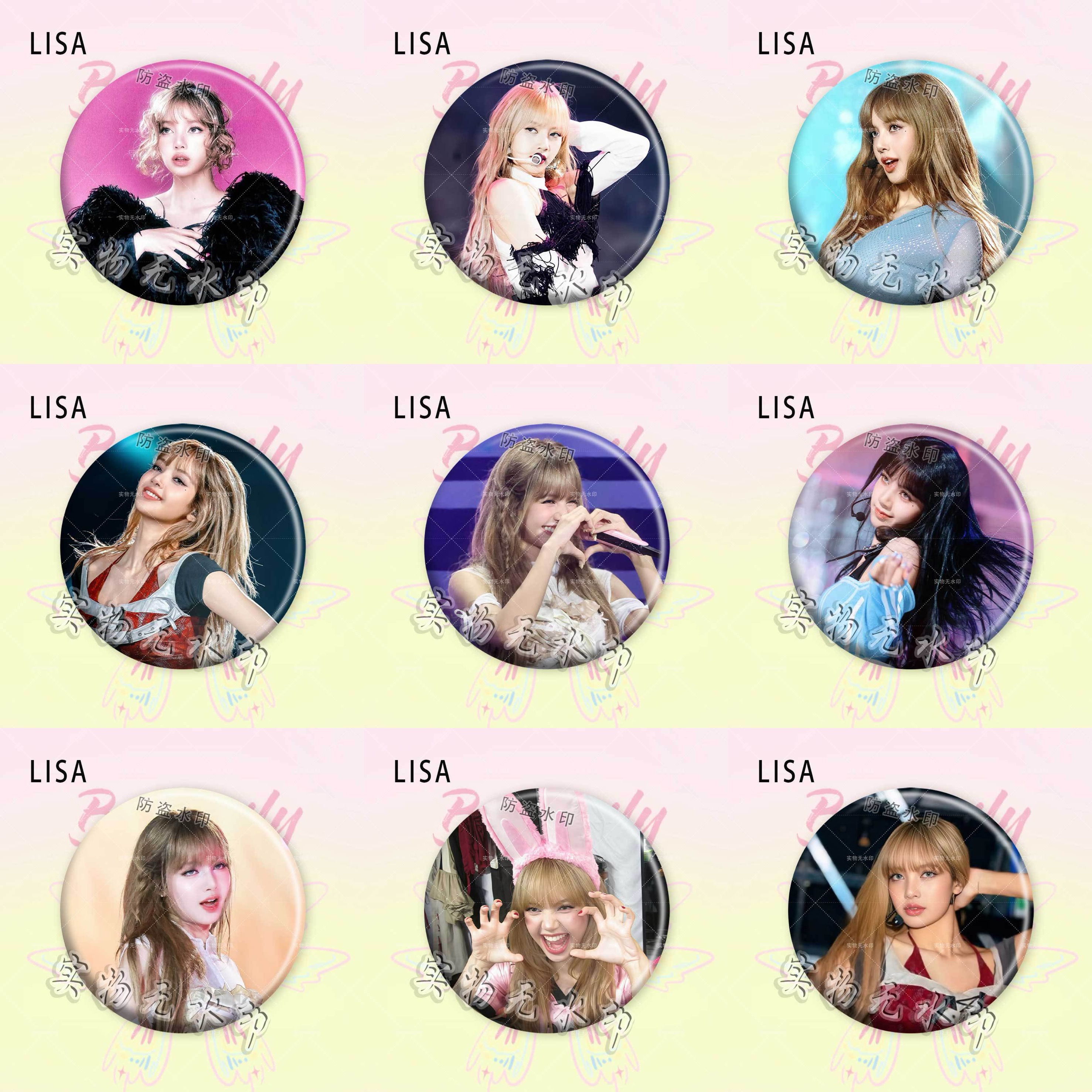 LISA世界巡回演唱会镭射吧唧徽章