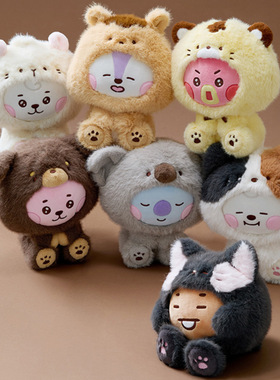 现货BTS BT21 BABY MORE FLUFFY坐姿毛绒玩偶公仔娃娃应援礼物