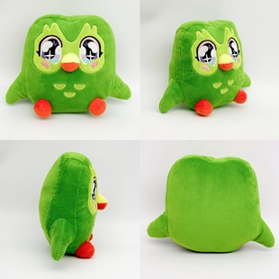 现货Duolingo多邻国吉祥物绿色猫头鹰Duo多儿毛绒公仔玩偶礼物