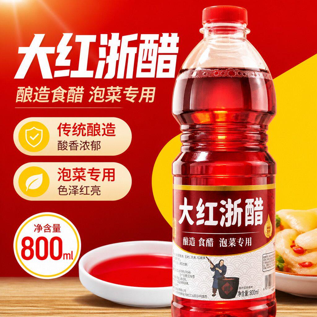 酿造大红浙醋商用大桶装家用泡菜泡萝卜烤鸭增色提味实惠食用醋
