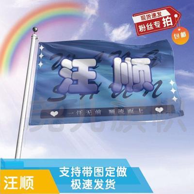 汪顺应援大旗明星帜演唱会