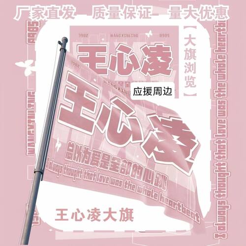 王心凌大旗明星演唱会王心凌应援大旗户外打卡音乐节应援旗定制