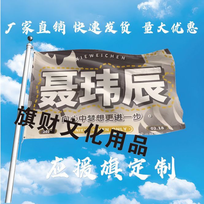 聶瑋辰應(yīng)援大旗戶外演唱會(huì)手持大旗明星音樂節(jié)歌手應(yīng)援旗定制周邊