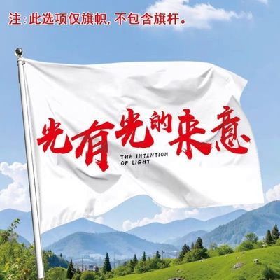 光有光的来意大旗登山应援旗爬山旗帜演唱会音乐节定制户外旗