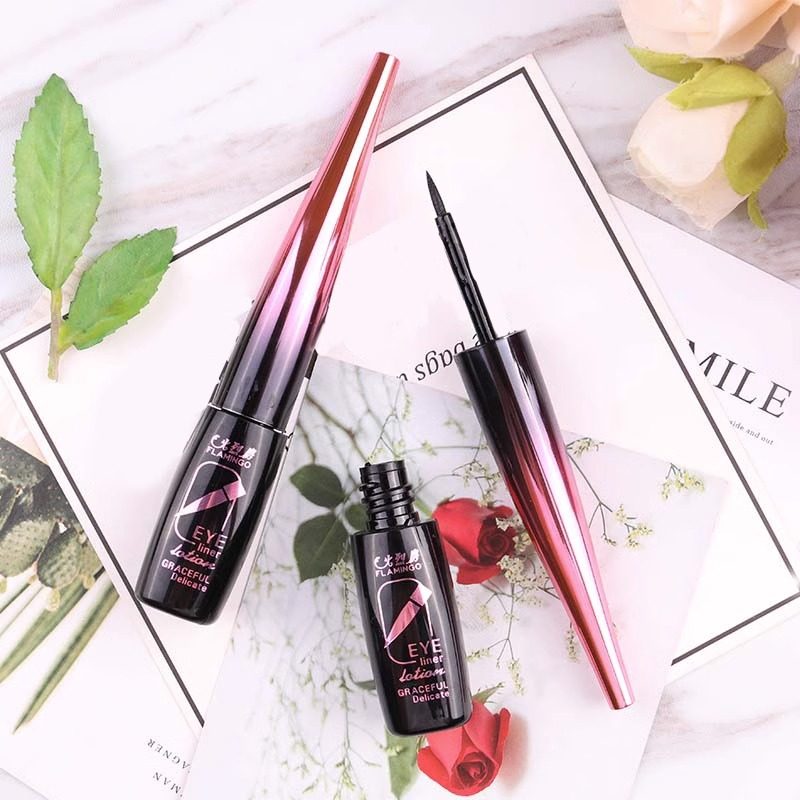 火烈鸟眼线液防水防汗正品软头硬头持久不易晕染不脱妆速干眼线笔