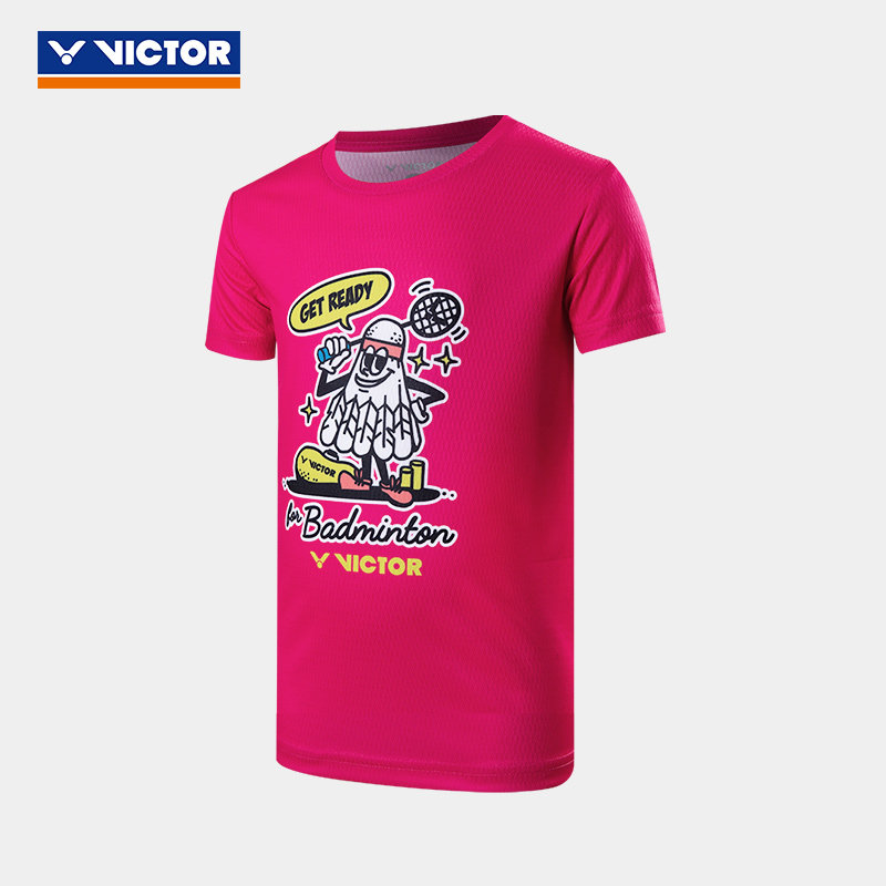 正品VICTOR/威克多胜利 儿童羽毛球服 30039夏季短袖上衣速干T恤