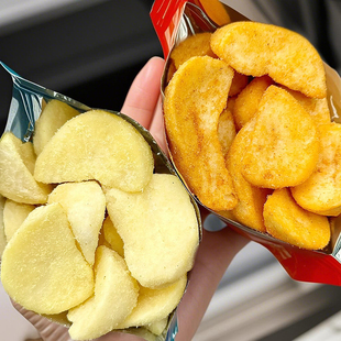 比薯条还好吃!原切薯角脆海盐芝士土豆块酥脆薯片休闲网红零食品