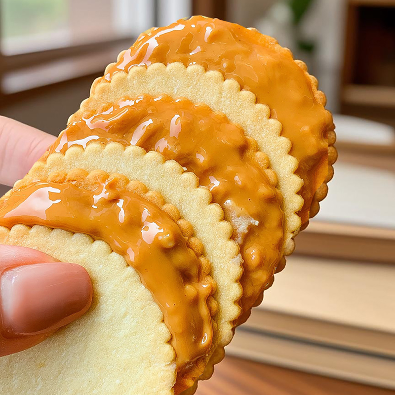 花生酱脑袋爱惨了！夹心薄脆花生