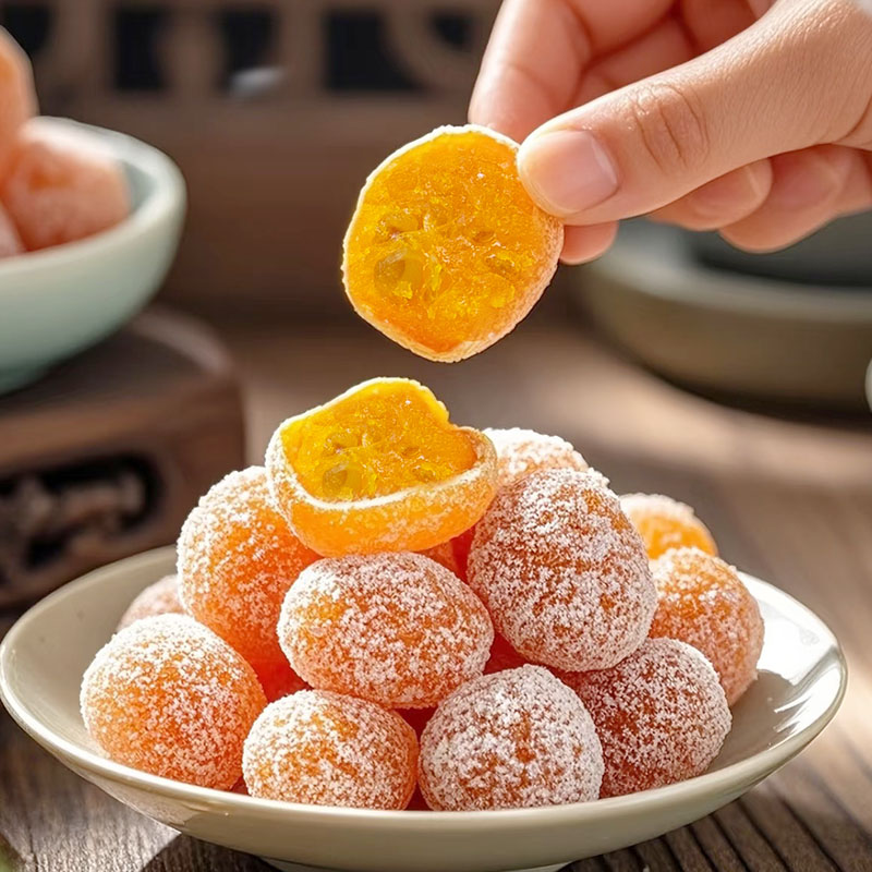 都说吃这个有用~冰糖金桔干