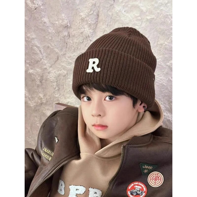 儿童帽子秋冬季痞帅男童毛线帽帅气潮男孩针织帽中大童套头帽2025
