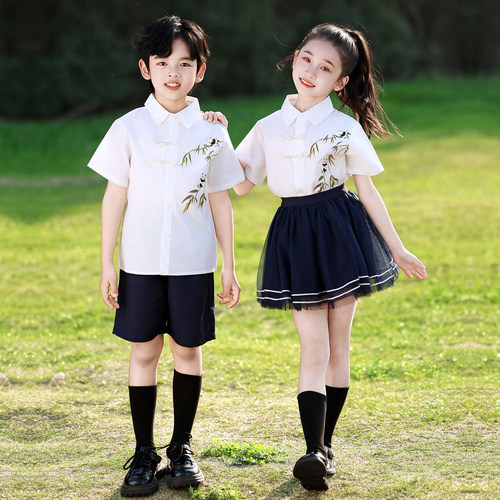 幼儿园夏季新款中国风班服演出服园服中学生诗词大会表演服舞台服