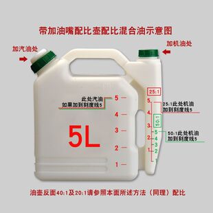 油锯配比壶大容量割草机绿篱机汽油机二冲程机油对比油壶混合油桶