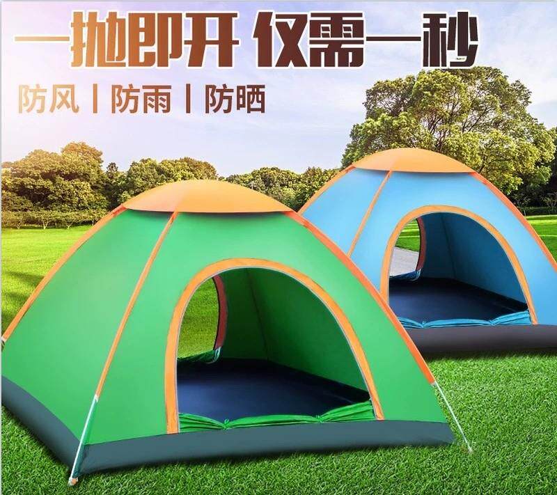 露营帐篷户外3一4人免搭建防雨全自动快速打开野外可睡觉海边帐蓬