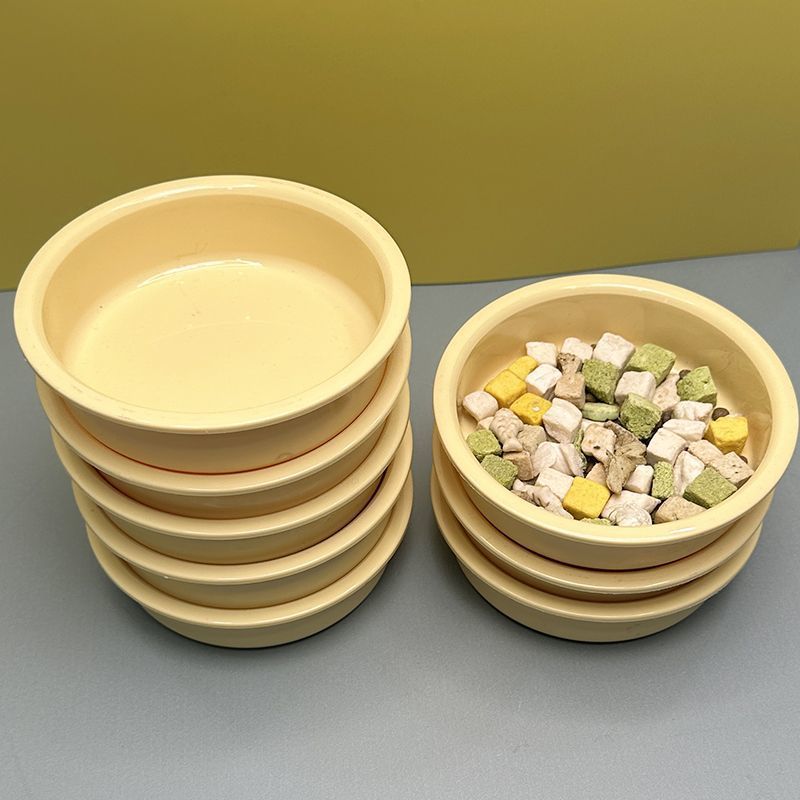 兔子幼碗浅口一体狗碗双碗饭盆塑料盆仓鼠厕所喝水碗宠物碗热卖