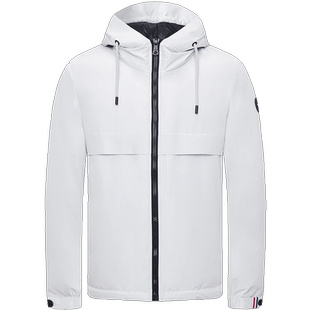 Navigare意大利小帆船高充绒量羽绒服男冬季白色防水休闲连帽外套