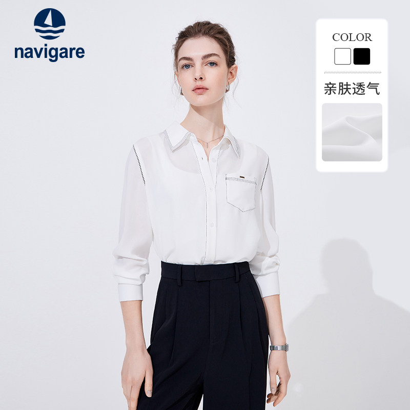 意大利小帆船时尚长袖衬衫女图片