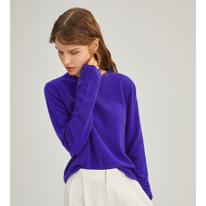 Navigare意大利小帆船羊绒衫女秋冬百搭针织衫套头毛衣