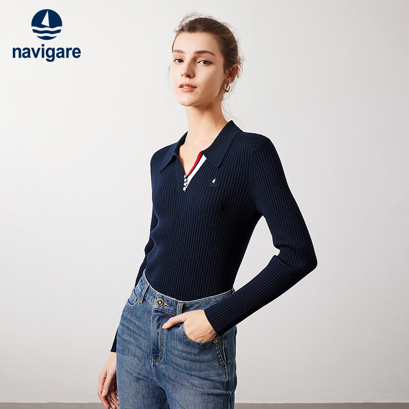 [羊毛]Navigare意大利小帆船基础百搭毛衣女士秋冬休闲针织打底衫,女装/女士精品,毛针织衫,淘宝优惠券,粉丝福利购,淘宝优惠卷