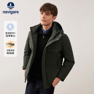 小帆船蓬松保暖休闲羽绒服男