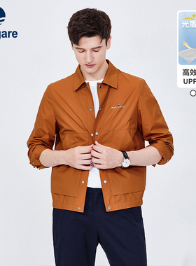 [防晒]Navigare意大利小帆船橙色翻领夹克男秋季休闲上衣外套