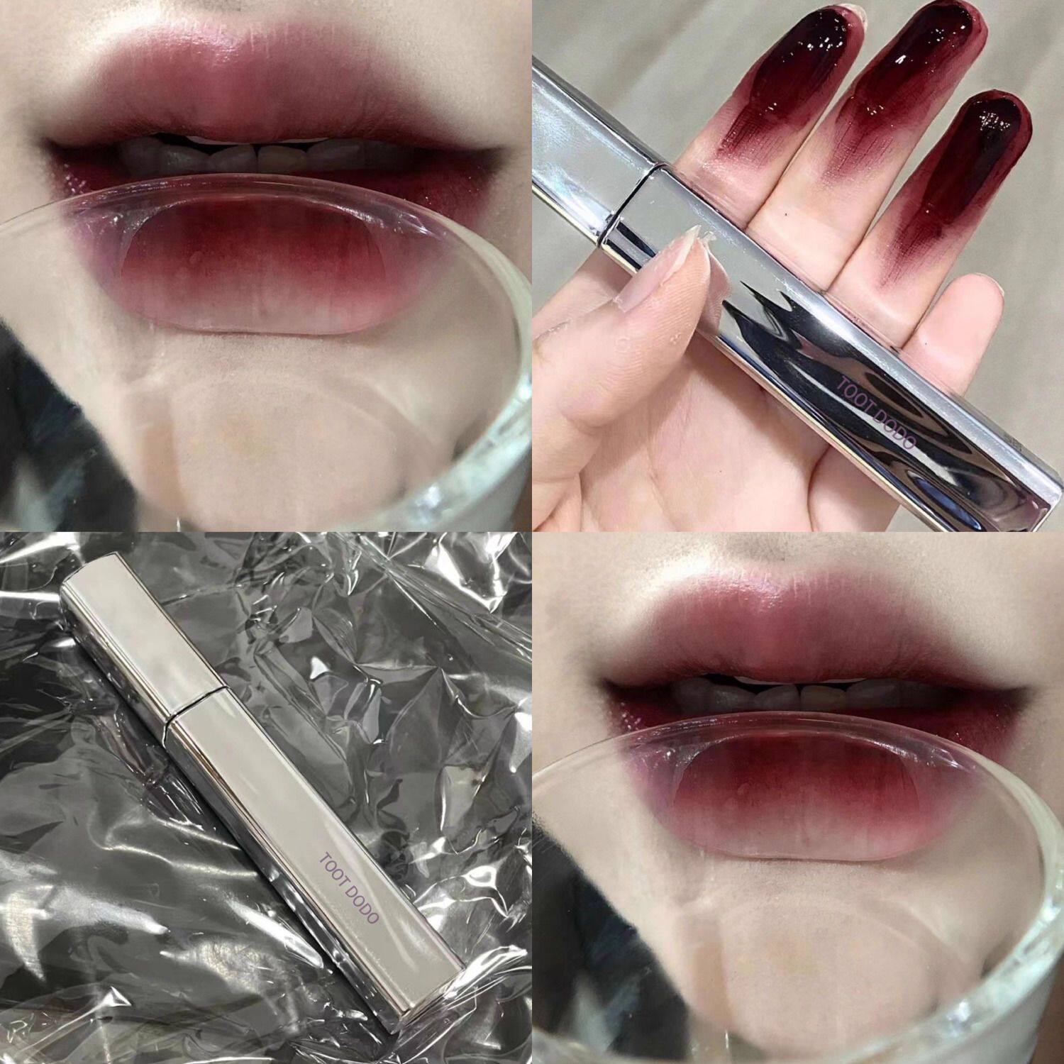 镜面水光唇釉豆沙色显白